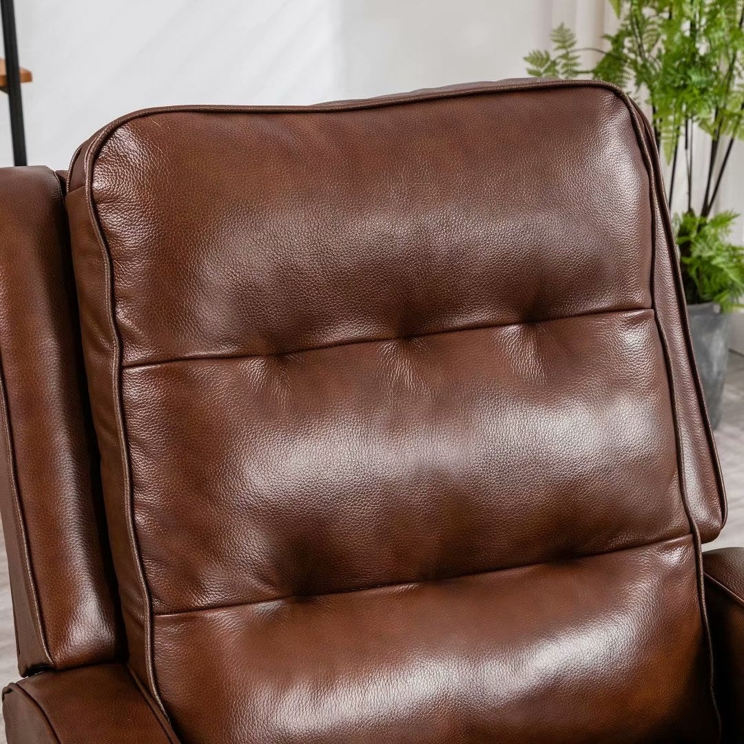 Fauteuil inclinable à bascule, fauteuil en tissu à bascule avec décoration à rivets, fauteuil d'appoint pour salon.