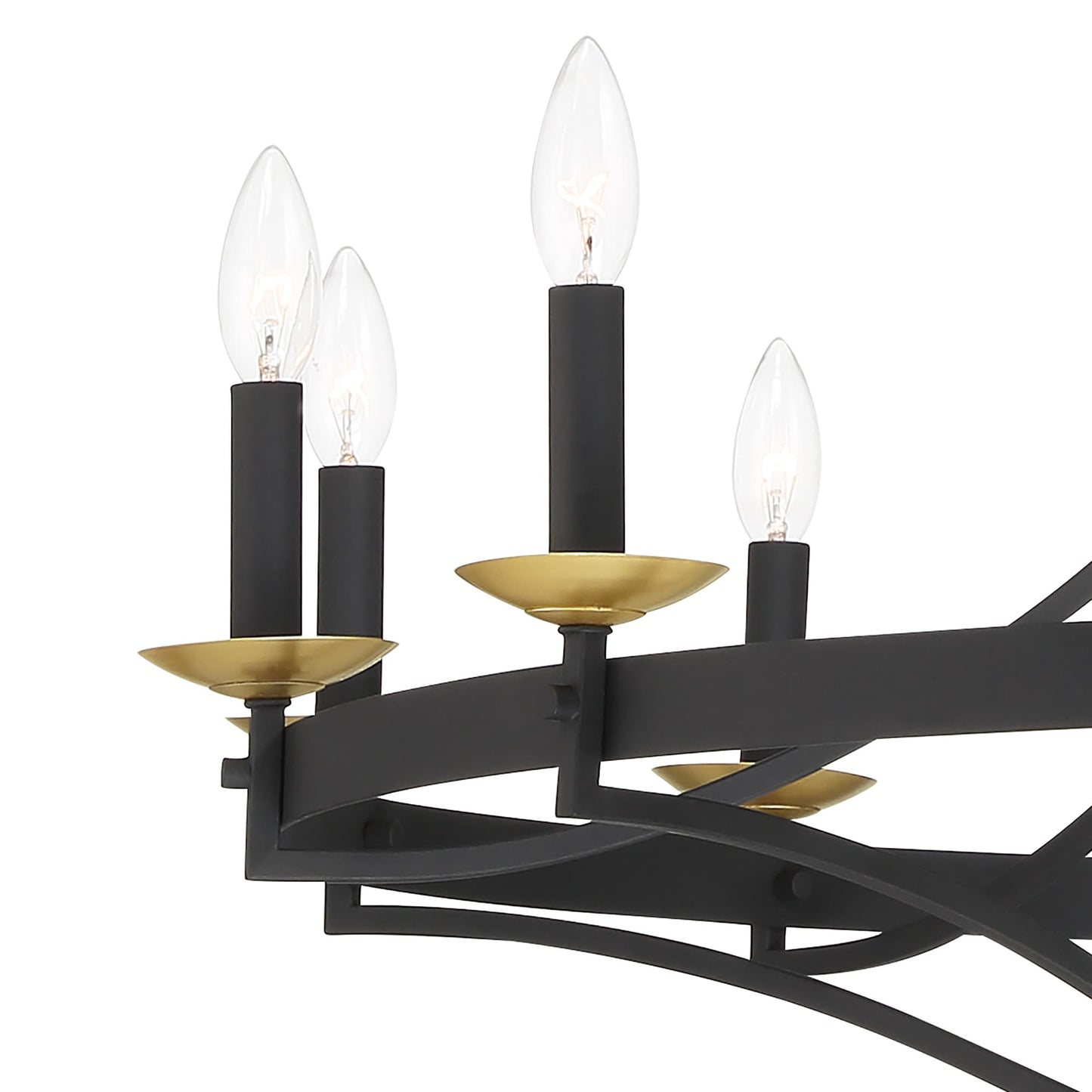 Luminaire à suspension Fidenza à 12 lumières, style ferme moderne, en forme de roue de charrette, avec certification UL - D40'' * H135''