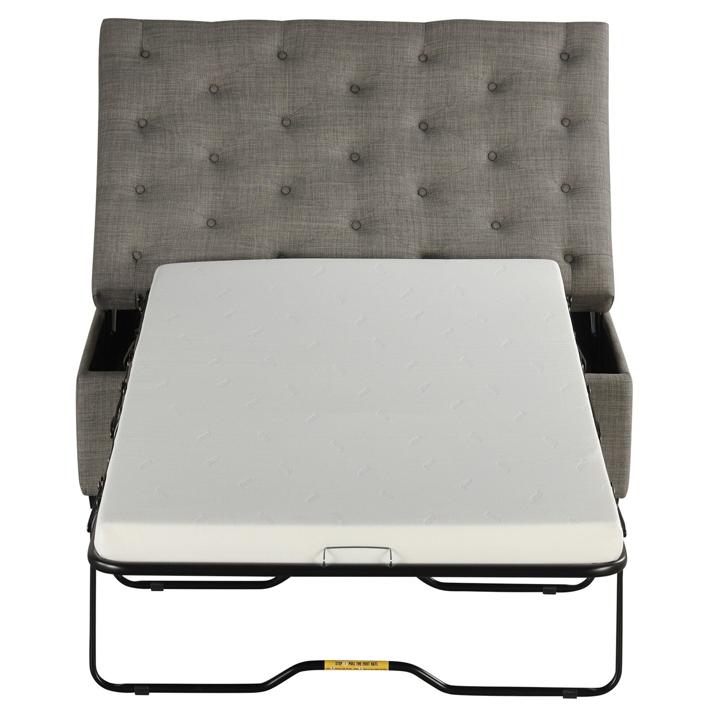 Canapé-lit pliable, pouf 49.6 avec canapé-lit pliable, pouf-lit convertible avec matelas à mémoire de forme et design capitonné
