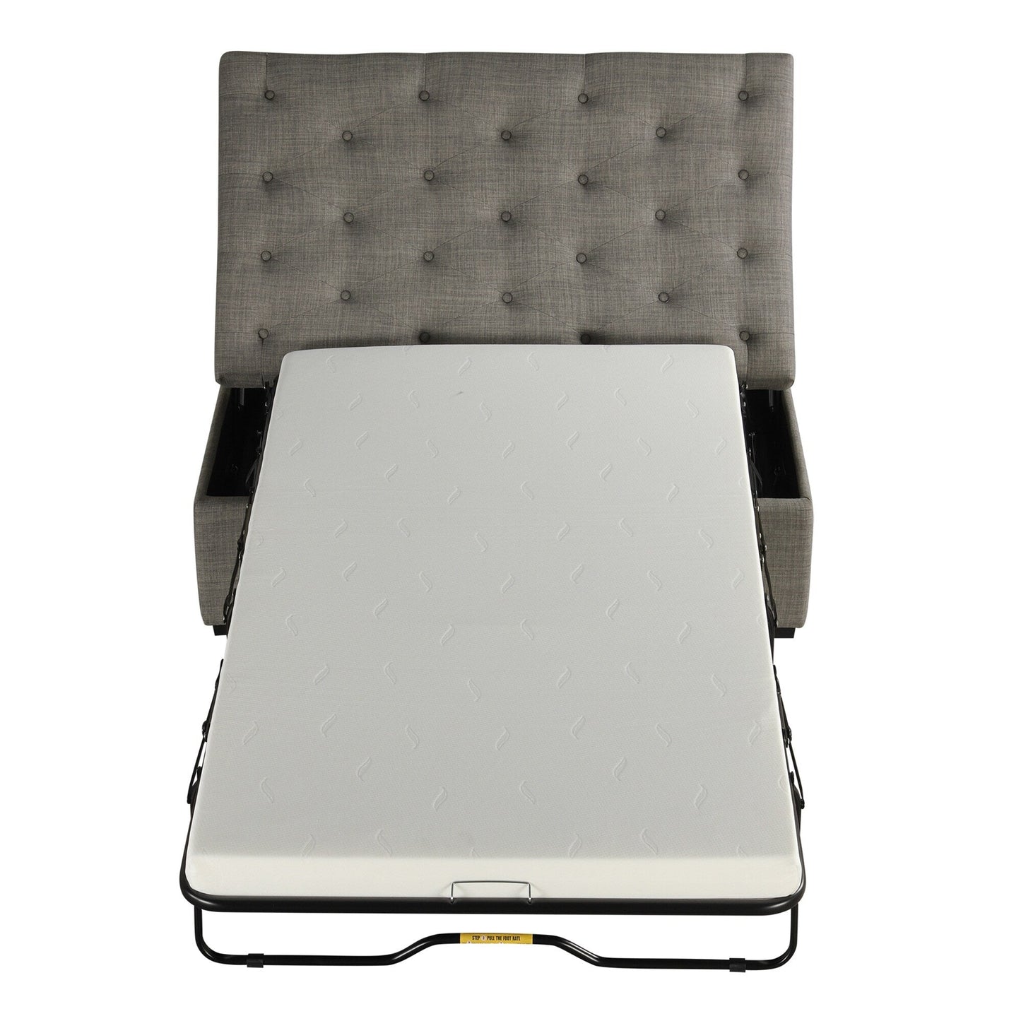 Canapé-lit pliable, pouf 49.6 avec canapé-lit pliable, pouf-lit convertible avec matelas à mémoire de forme et design capitonné