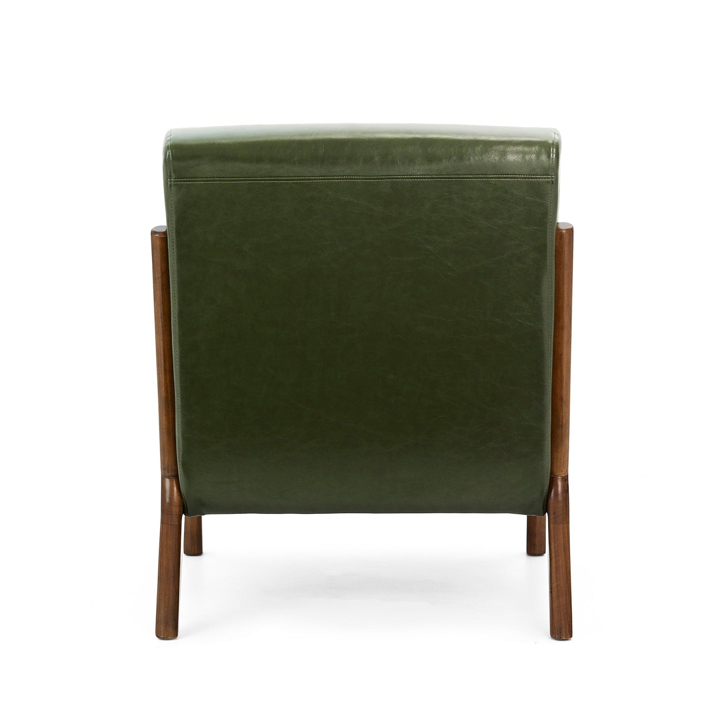 Fauteuil d'appoint Glitzhome en cuir PU, style moderne du milieu du siècle, avec coussin - 65,4 cm (l) x 85,75 cm (p) x 78,1 cm (h)
