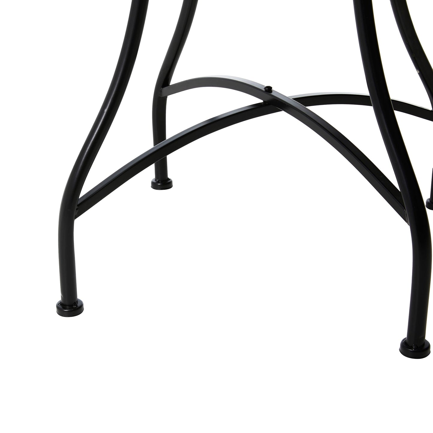 Glitzhome Ensemble de Bistro Pliable en Métal pour Extérieur 3 Pièces, Table et Chaises de Patio