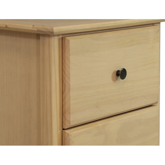 Table de chevet Shaker en bois massif à 2 tiroirs de Grain Wood Furniture