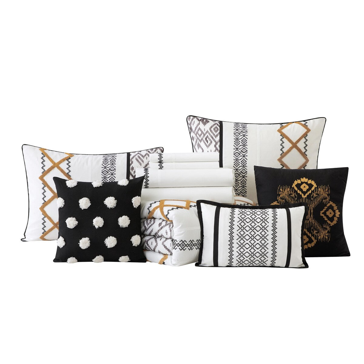 Ensemble de couette Nanshing Trina 15 pièces brodé bohème