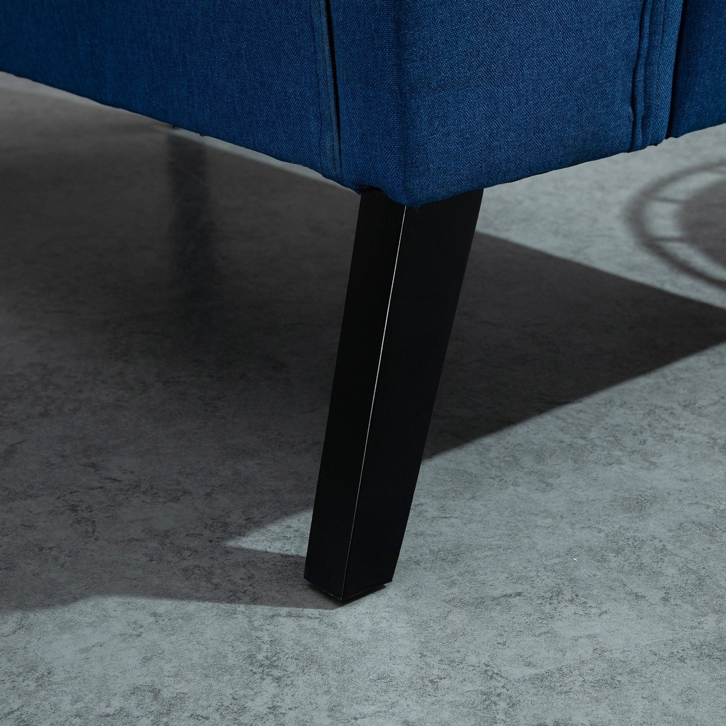 HOMCOM Canapé double en tissu de lin, méridienne capitonnée sans accoudoirs, meubles de salon avec pieds en bois - 28.75*43.25*36.5