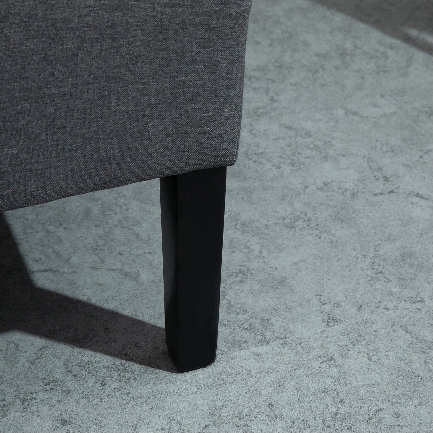 HOMCOM Canapé double en tissu de lin, méridienne capitonnée sans accoudoirs, meubles de salon avec pieds en bois - 28.75*43.25*36.5
