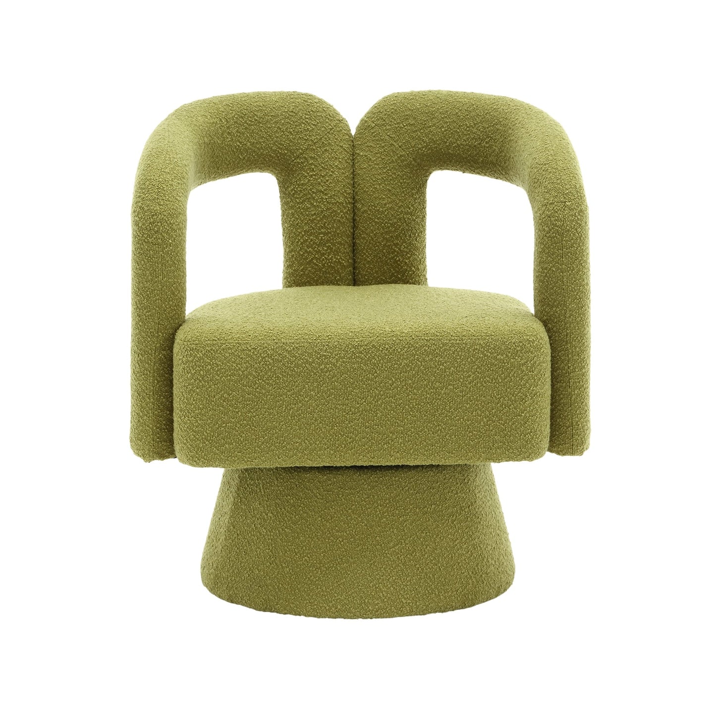 HOMEFUN Fauteuils d'appoint pivotants à 360 degrés, rembourrés en boucle, en forme de fève