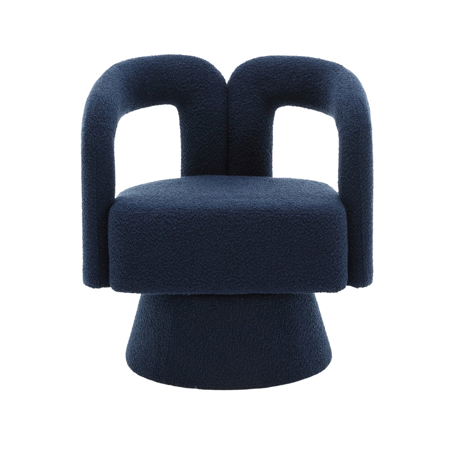 HOMEFUN Fauteuils d'appoint pivotants à 360 degrés, rembourrés en boucle, en forme de fève
