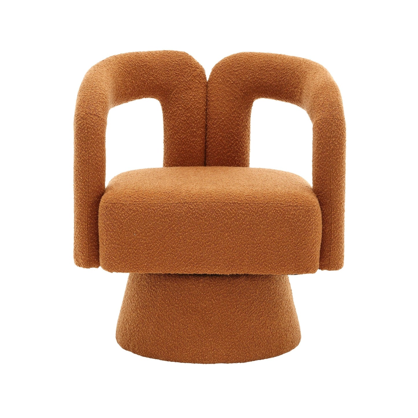 HOMEFUN Fauteuils d'appoint pivotants à 360 degrés, rembourrés en boucle, en forme de fève