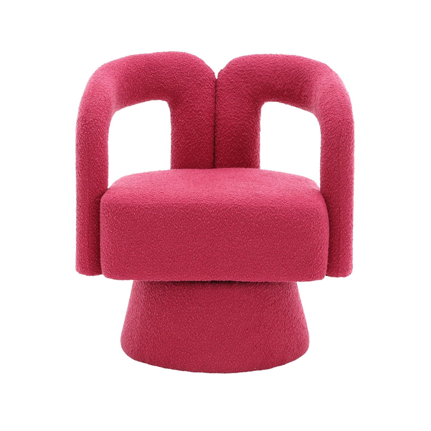 HOMEFUN Fauteuils d'appoint pivotants à 360 degrés, rembourrés en boucle, en forme de fève