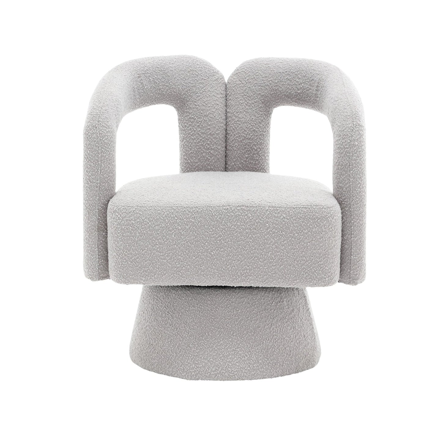 HOMEFUN Fauteuils d'appoint pivotants à 360 degrés, rembourrés en boucle, en forme de fève