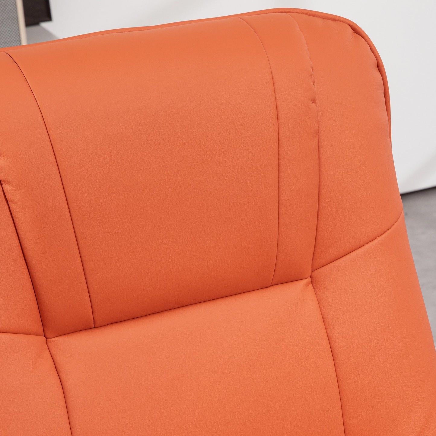 Fauteuil inclinable pivotant à base manuelle réglable en simili cuir avec repose-pieds confortable et relaxant de la marque HomCom