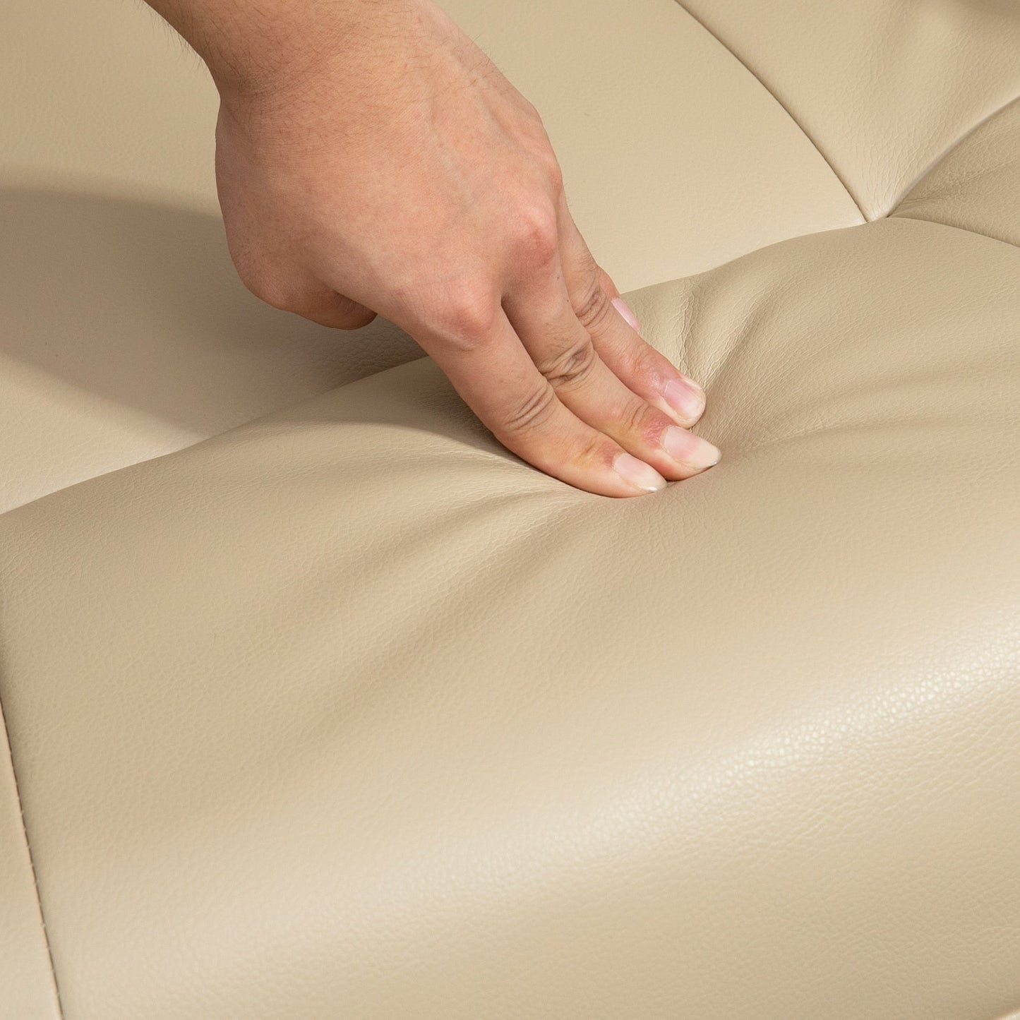 Fauteuil inclinable pivotant à base manuelle réglable en simili cuir avec repose-pieds confortable et relaxant de la marque HomCom