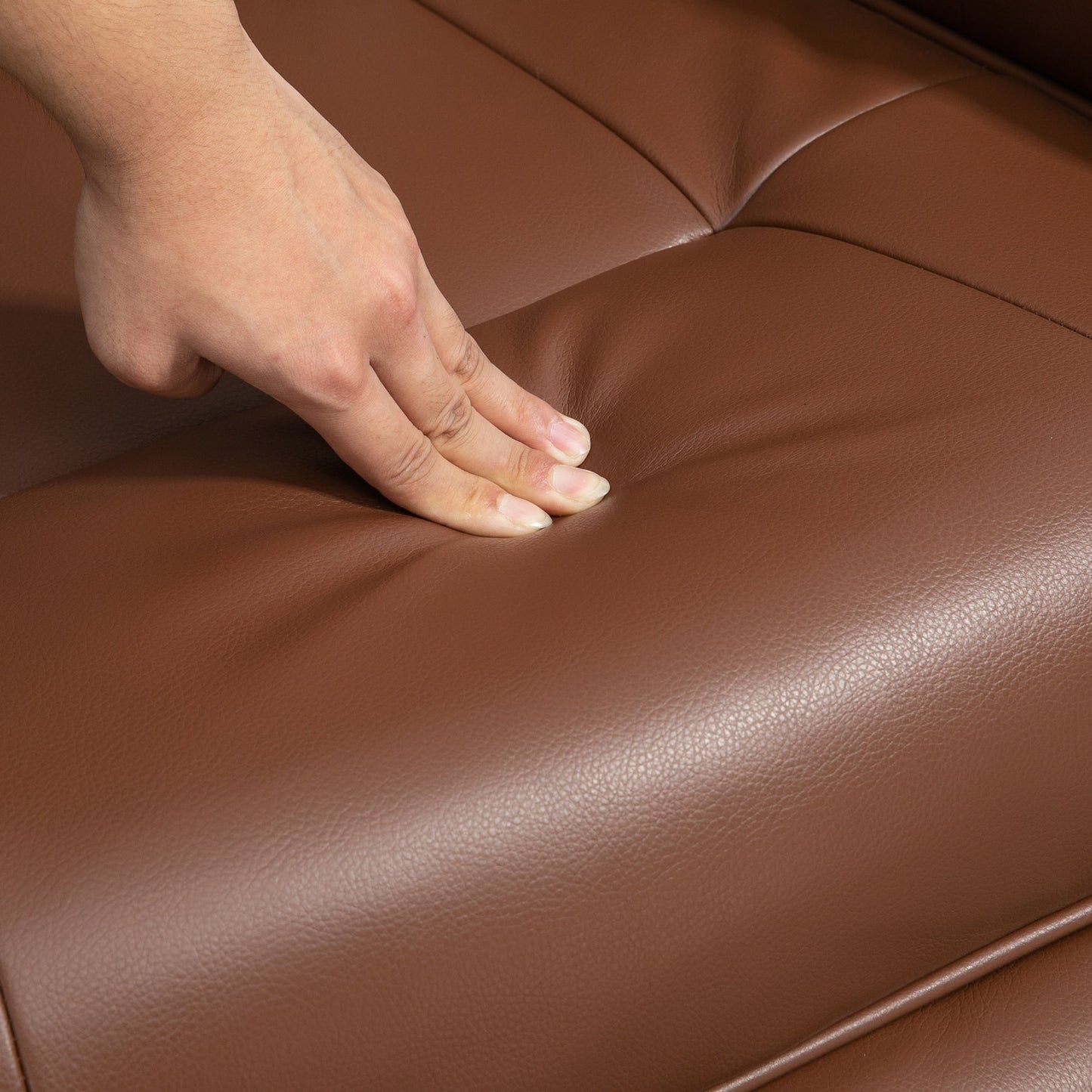 Fauteuil inclinable pivotant à base manuelle réglable en simili cuir avec repose-pieds confortable et relaxant de la marque HomCom