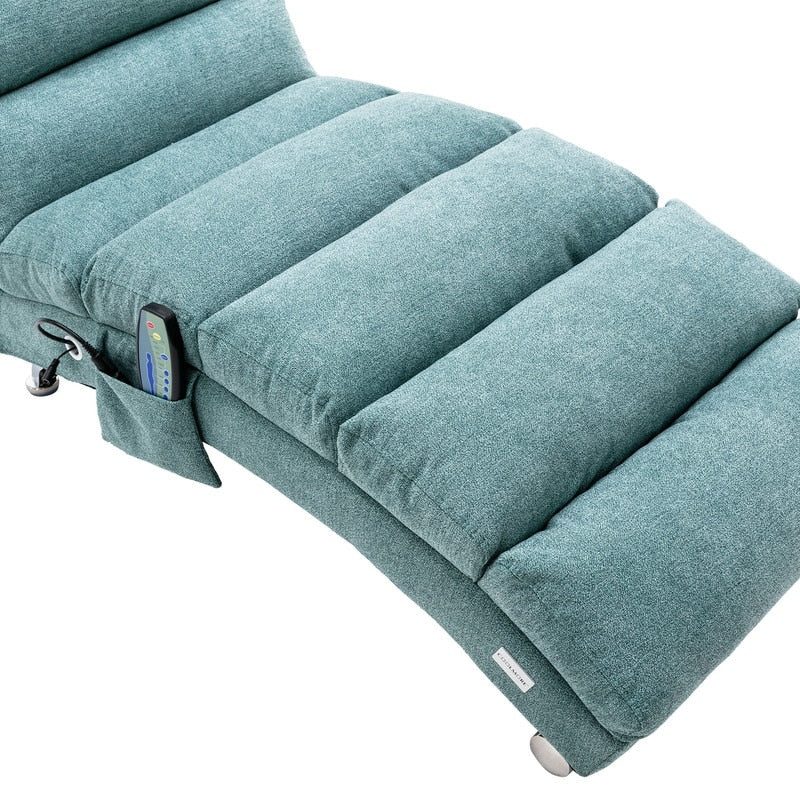 Fauteuil de massage en lin avec télécommande, fauteuil de massage électrique ergonomique, 5 modes.