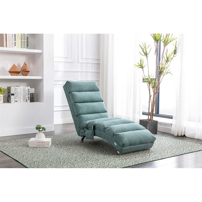 Fauteuil de massage en lin avec télécommande, fauteuil de massage électrique ergonomique, 5 modes.
