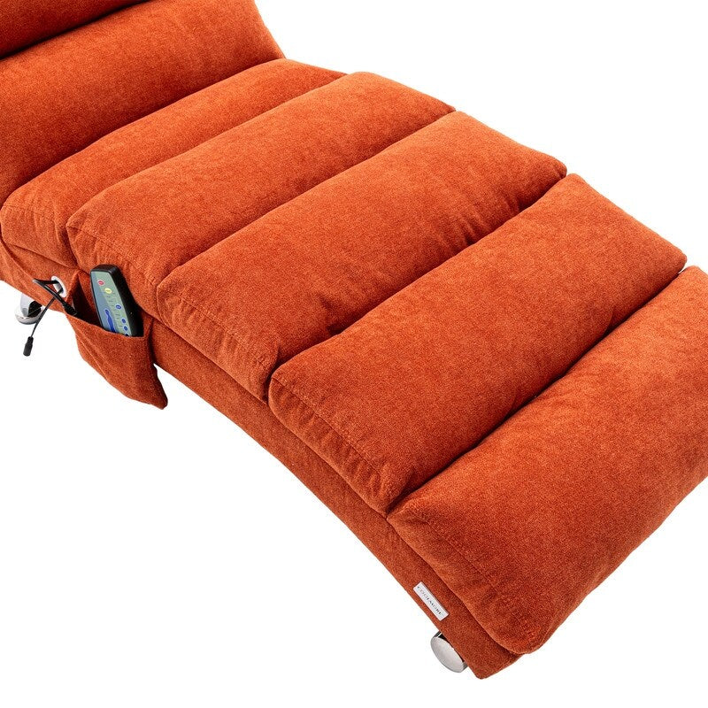 Fauteuil de massage en lin avec télécommande, fauteuil de massage électrique ergonomique, 5 modes.
