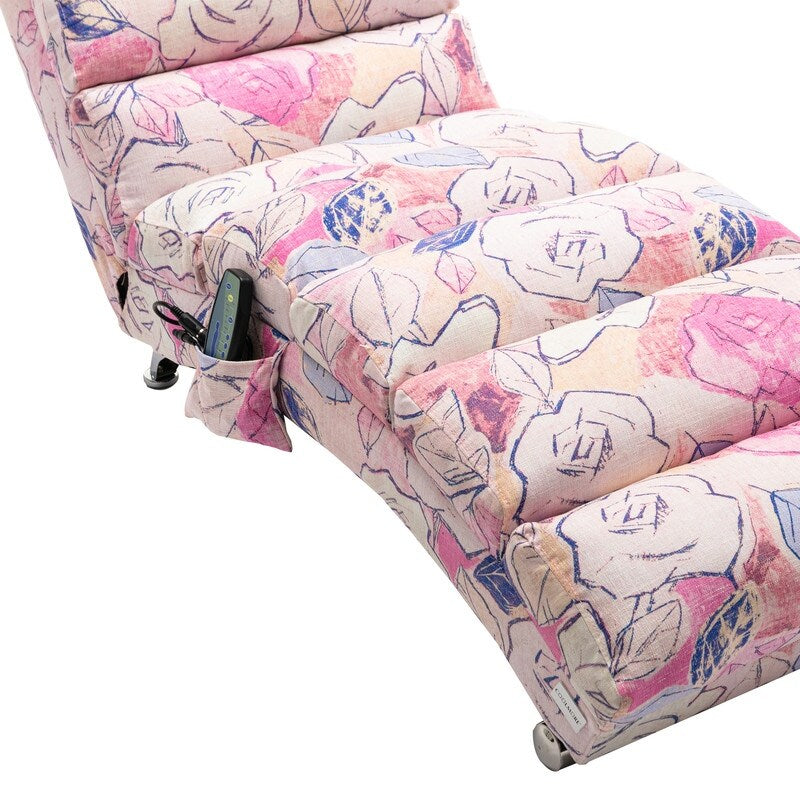 Fauteuil de massage en lin avec télécommande, fauteuil de massage électrique ergonomique, 5 modes.