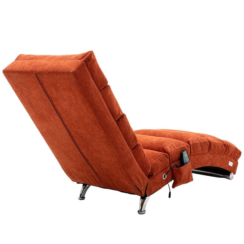 Fauteuil de massage en lin avec télécommande, fauteuil de massage électrique ergonomique, 5 modes.