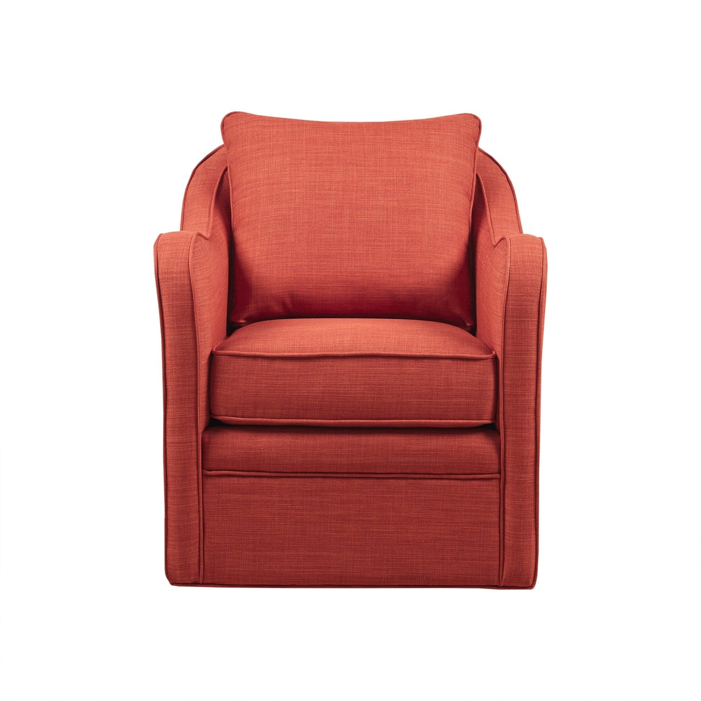 Fauteuil pivotant à accoudoirs incurvés et recouvert de tissu Madison Park Betty
