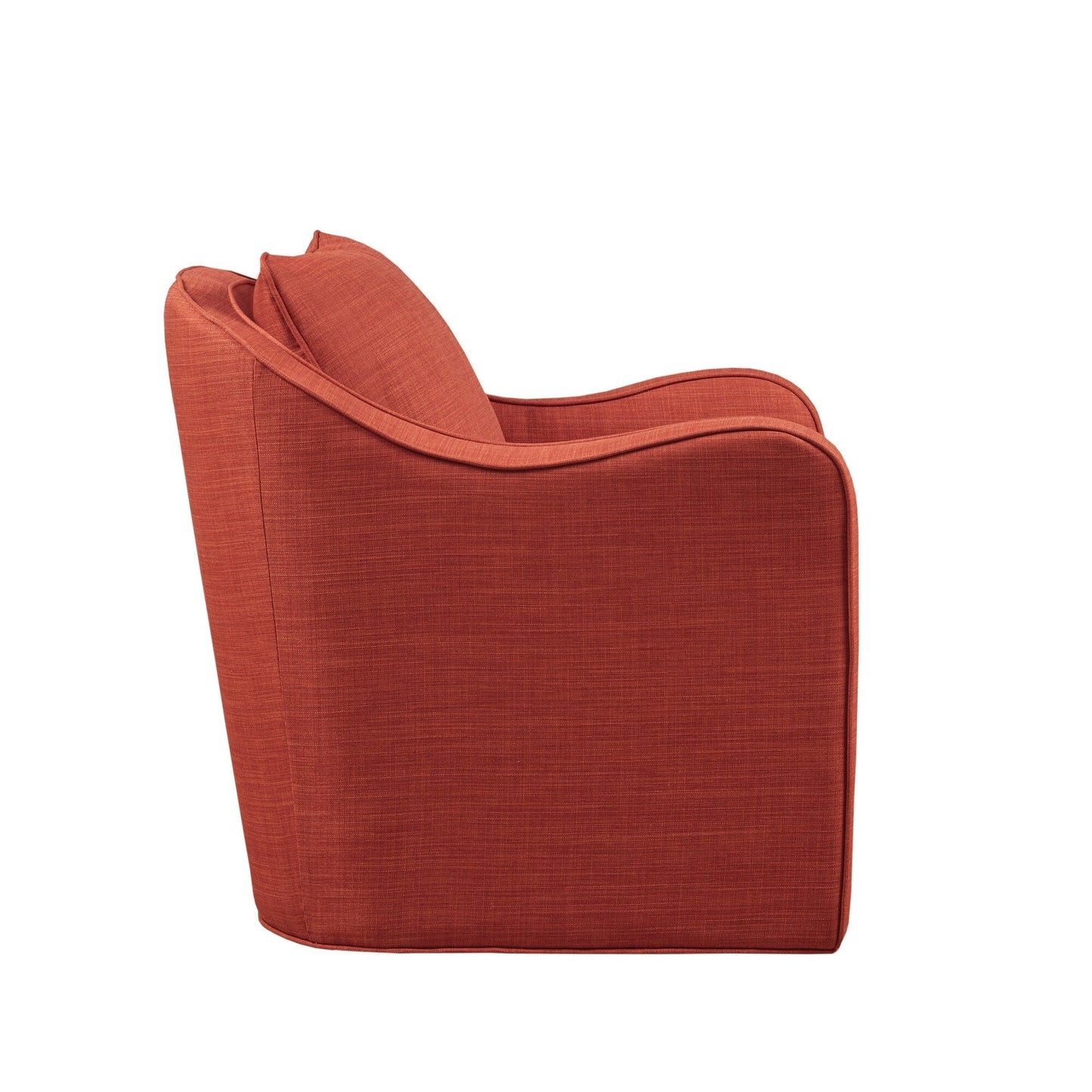 Fauteuil pivotant à accoudoirs incurvés et recouvert de tissu Madison Park Betty