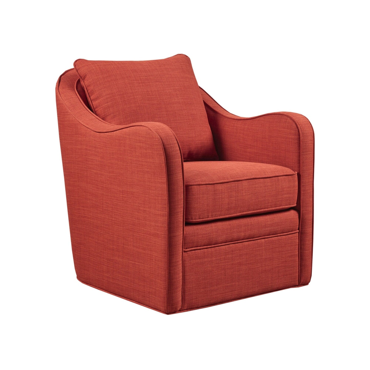 Fauteuil pivotant à accoudoirs incurvés et recouvert de tissu Madison Park Betty
