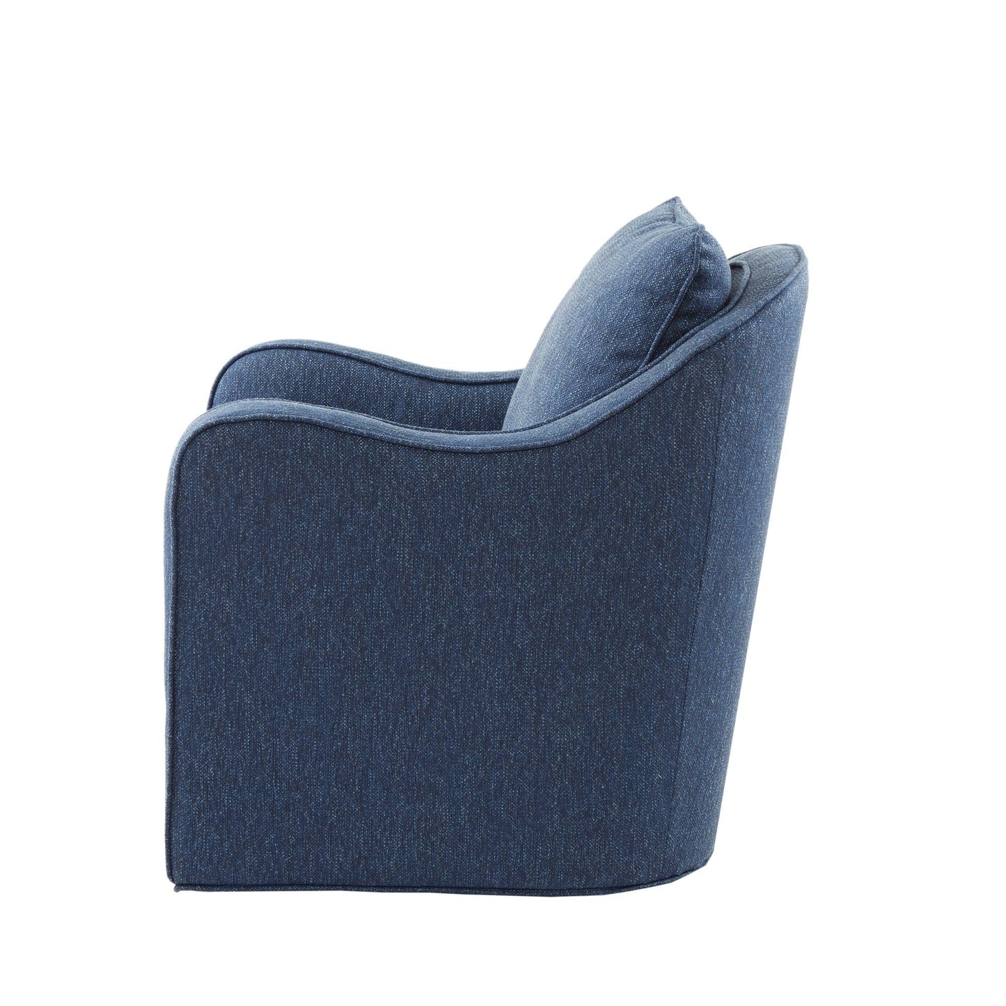 Fauteuil pivotant à accoudoirs incurvés et recouvert de tissu Madison Park Betty