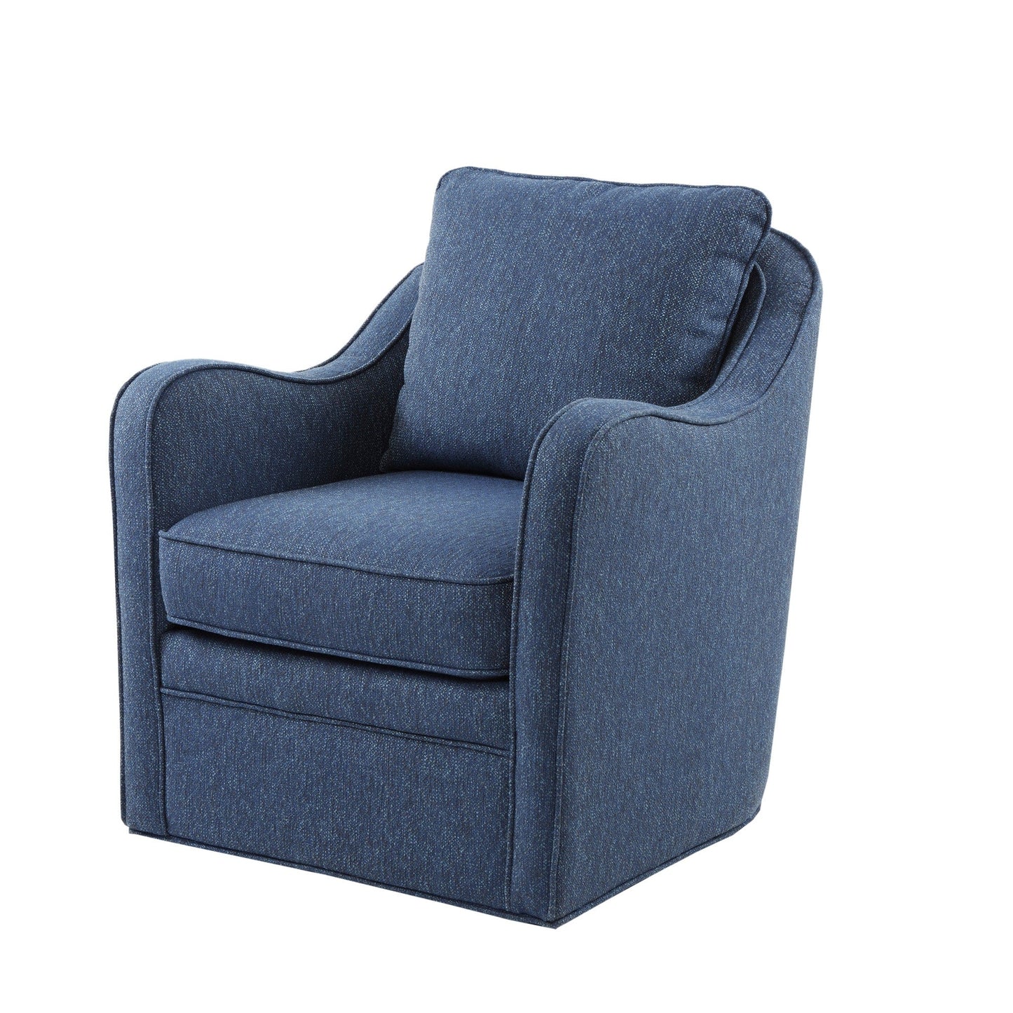 Fauteuil pivotant à accoudoirs incurvés et recouvert de tissu Madison Park Betty