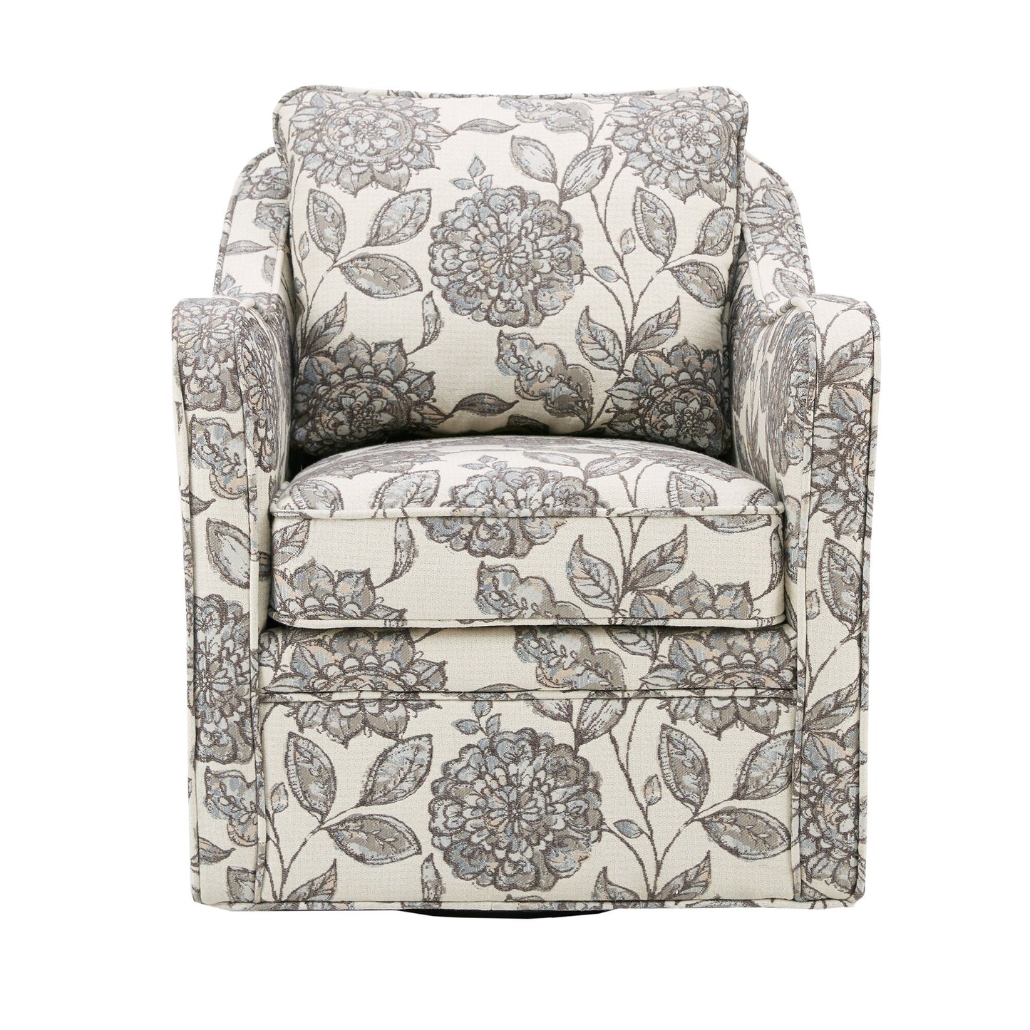 Fauteuil pivotant à accoudoirs incurvés et recouvert de tissu Madison Park Betty