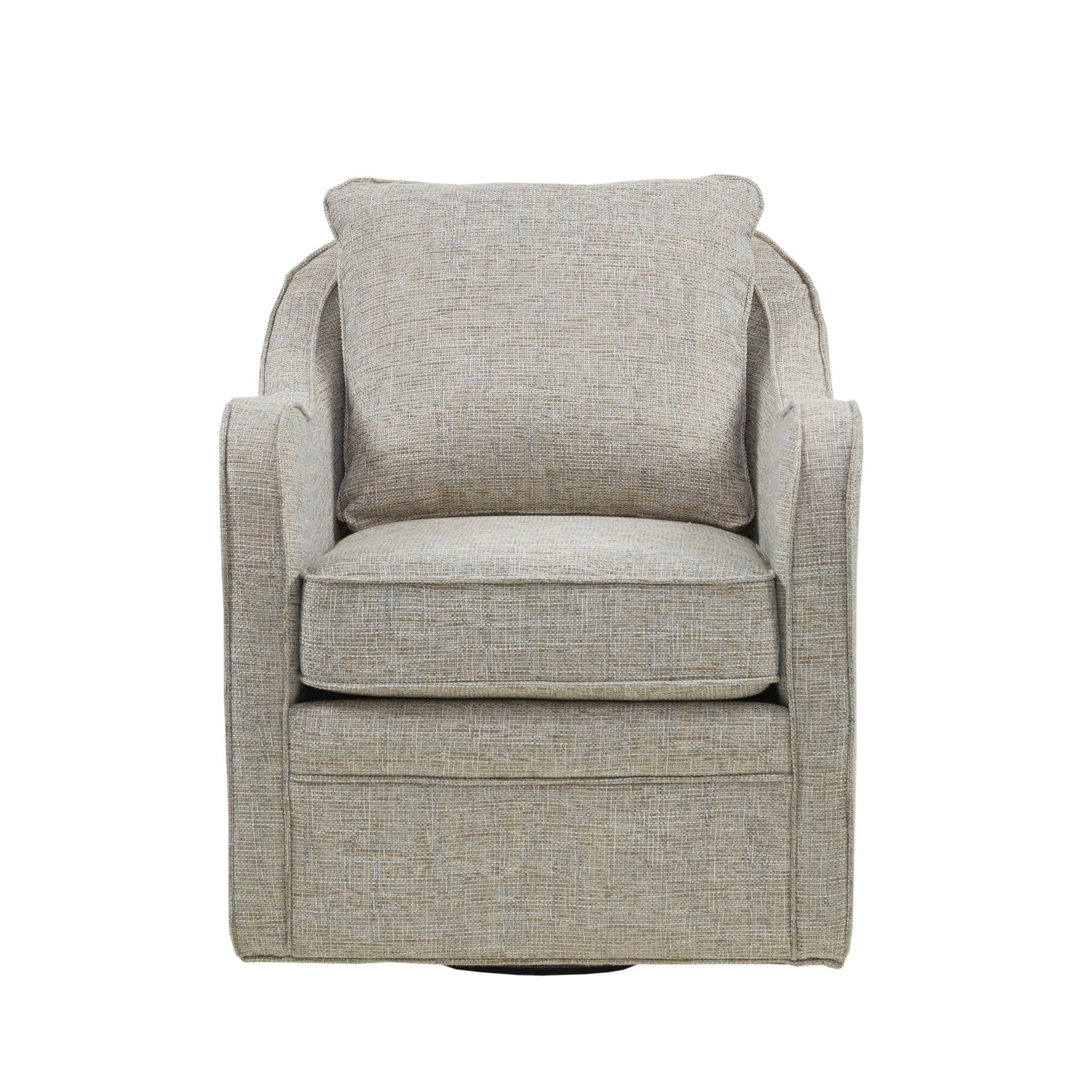 Fauteuil pivotant à accoudoirs incurvés et recouvert de tissu Madison Park Betty
