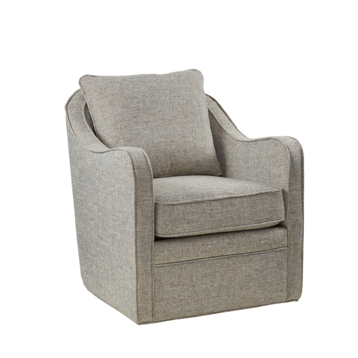 Fauteuil pivotant à accoudoirs incurvés et recouvert de tissu Madison Park Betty