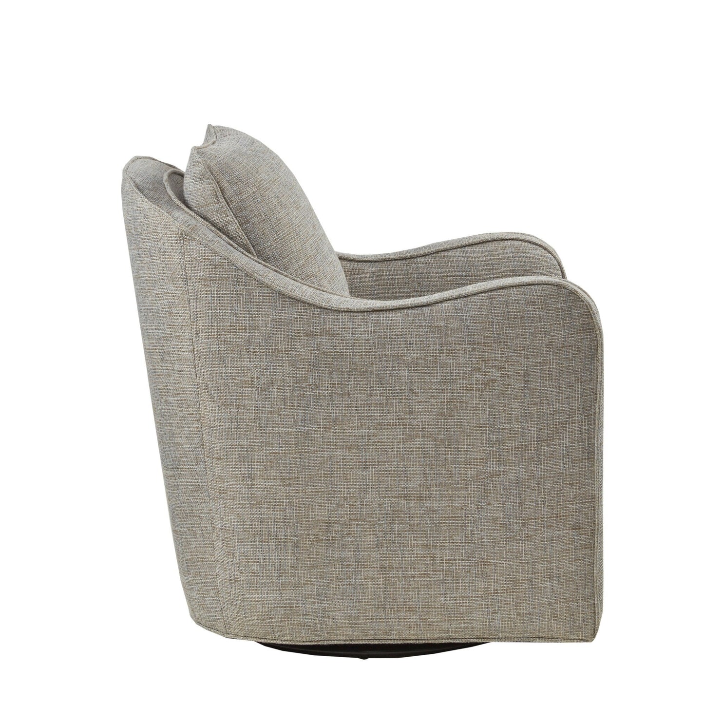 Fauteuil pivotant à accoudoirs incurvés et recouvert de tissu Madison Park Betty