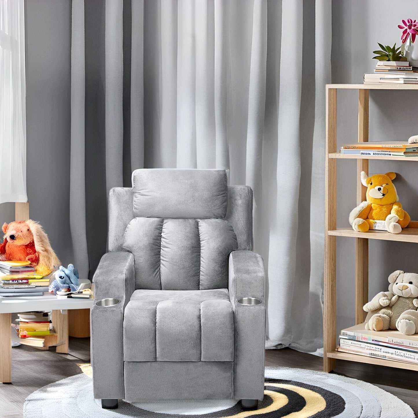 Magic Seats pour super-héros et princesses, siège reclinable super luxueux pour enfants avec repose-pieds, repose-tête et 2 porte-gobelets.