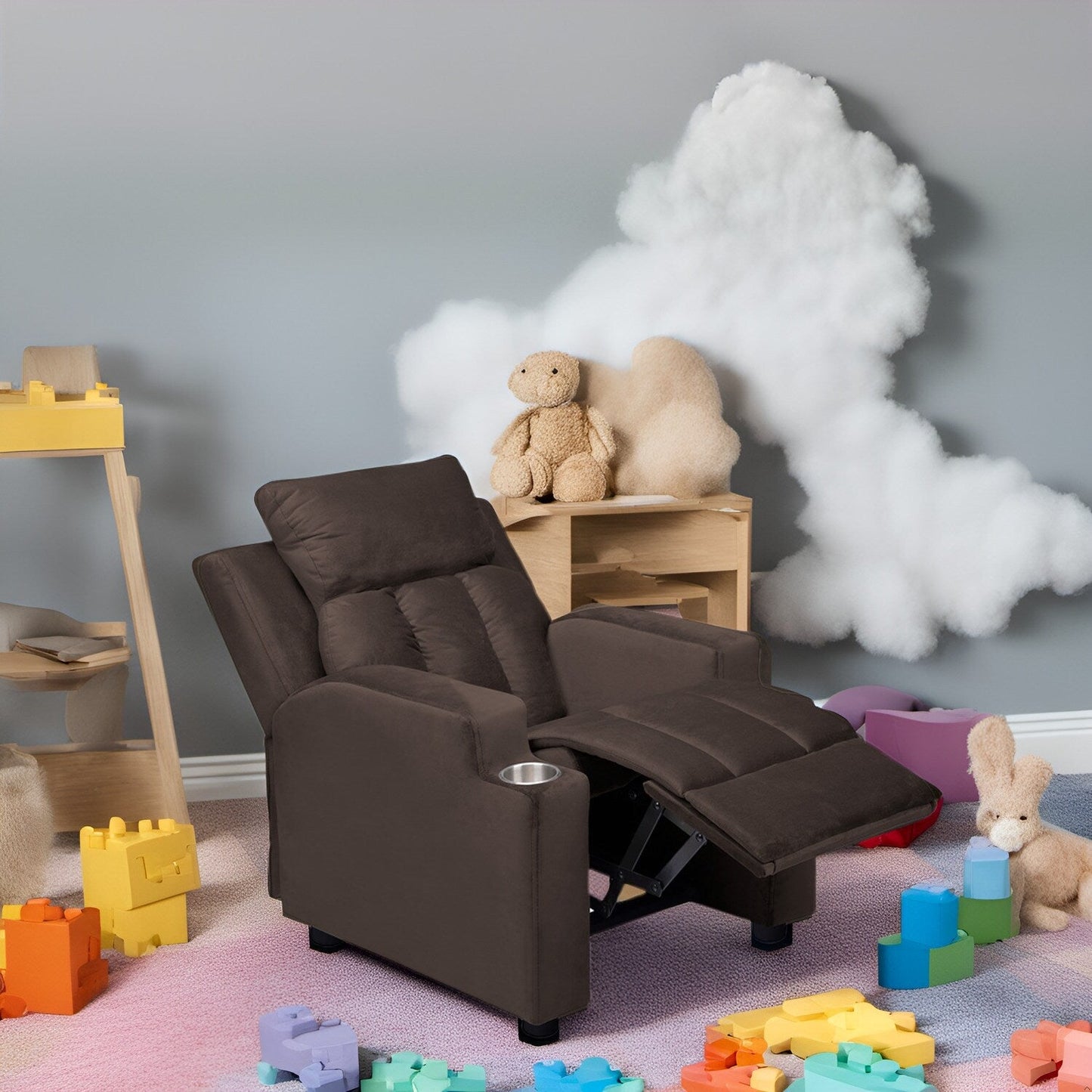 Magic Seats pour super-héros et princesses, siège reclinable super luxueux pour enfants avec repose-pieds, repose-tête et 2 porte-gobelets.