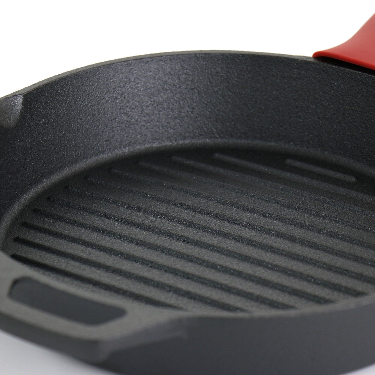 Ensemble de 6 pièces en fonte pré-épices MegaChef avec supports en silicone rouge