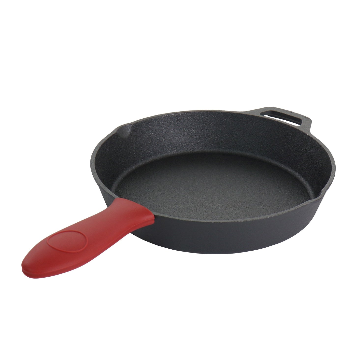 Ensemble de 6 pièces en fonte pré-épices MegaChef avec supports en silicone rouge