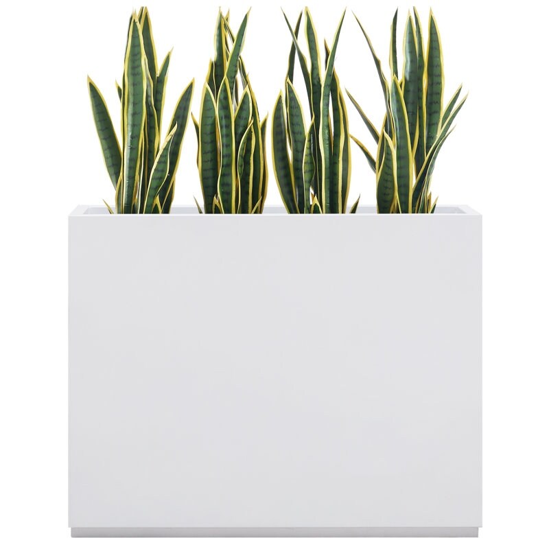 Grand bac à plantes métallique pour extérieur, 96,5 x 76,2 x 76,2 cm (LxlxH) - Bac à plantes avec séparateur métallique - 96,5x76,2x76,2