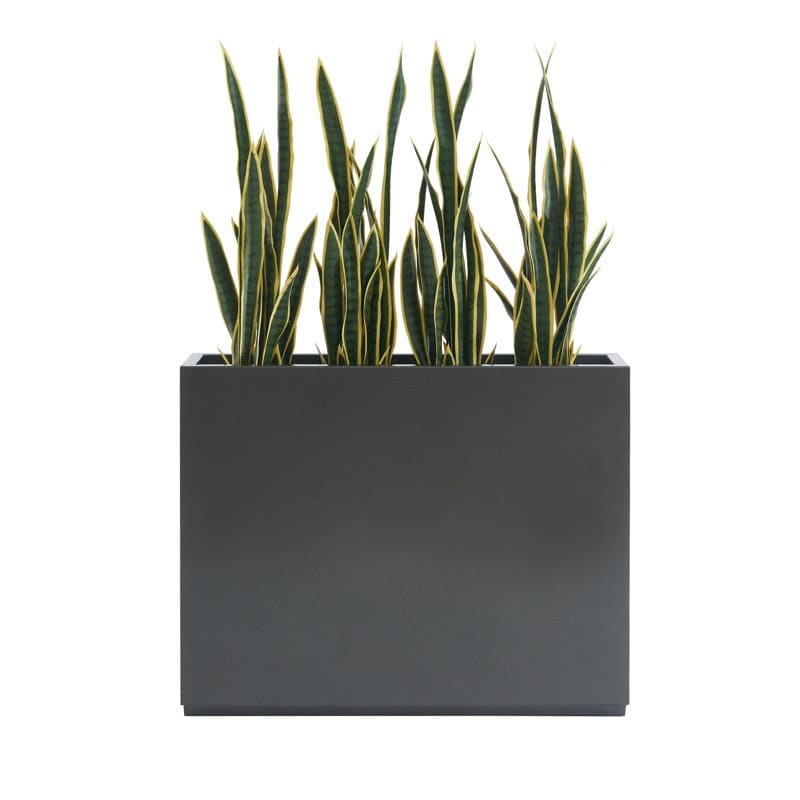 Grand bac à plantes métallique pour extérieur, 96,5 x 76,2 x 76,2 cm (LxlxH) - Bac à plantes avec séparateur métallique - 96,5x76,2x76,2