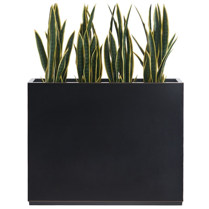Grand bac à plantes métallique pour extérieur, 96,5 x 76,2 x 76,2 cm (LxlxH) - Bac à plantes avec séparateur métallique - 96,5x76,2x76,2
