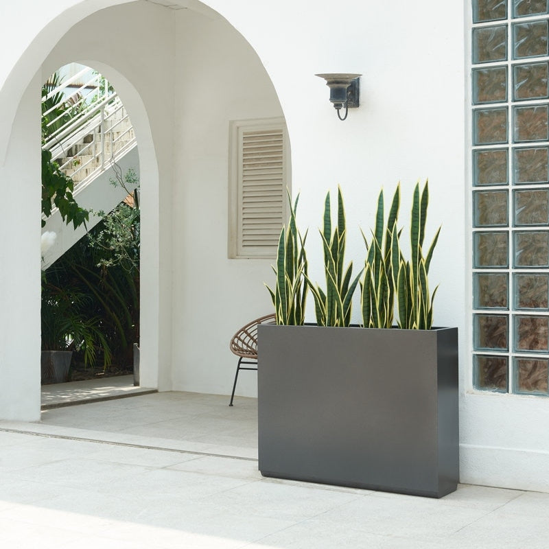 Grand bac à plantes métallique pour extérieur, 96,5 x 76,2 x 76,2 cm (LxlxH) - Bac à plantes avec séparateur métallique - 96,5x76,2x76,2