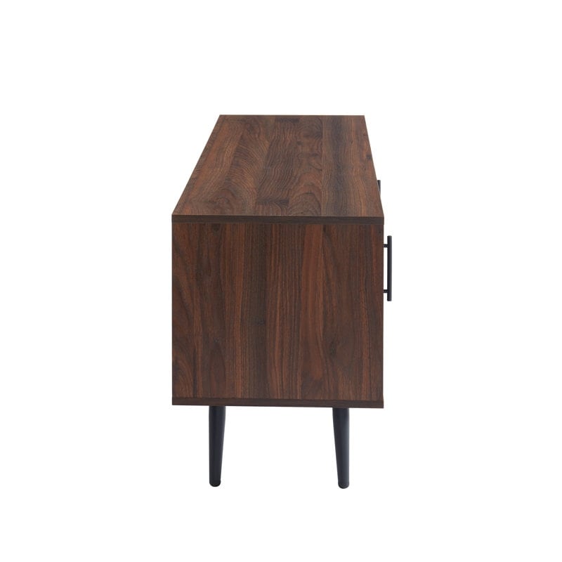 Meuble TV style Mid-Century Modern pour télévisions jusqu'à 70 pouces, meuble multimédia - 52 cm (H) x 150 cm (L) x 39 cm (P)