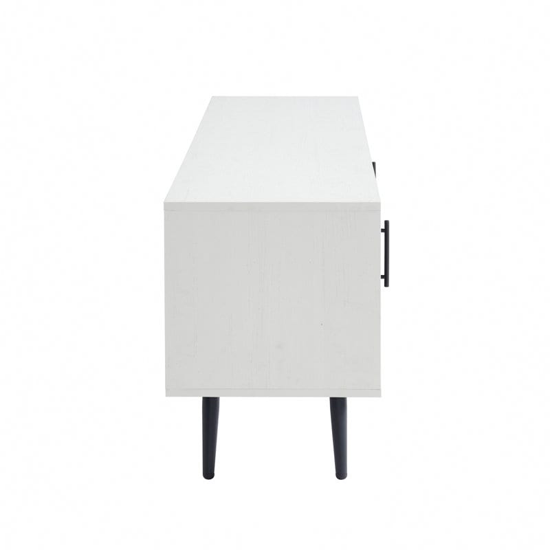 Meuble TV style Mid-Century Modern pour télévisions jusqu'à 70 pouces, meuble multimédia - 52 cm (H) x 150 cm (L) x 39 cm (P)