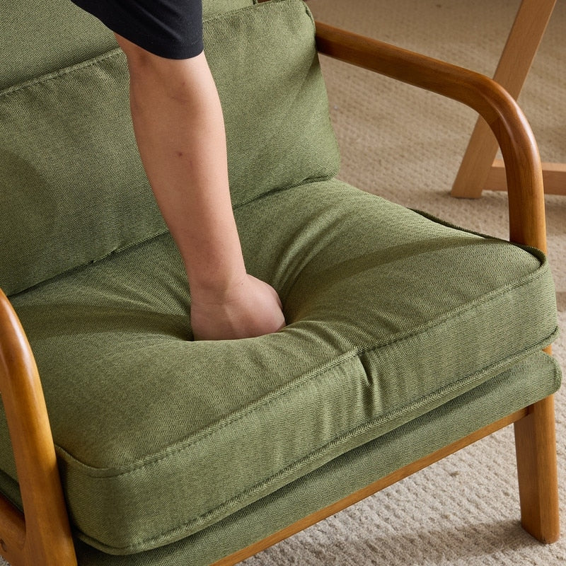 Fauteuil d'appoint capitonné de style moderne du milieu du siècle
