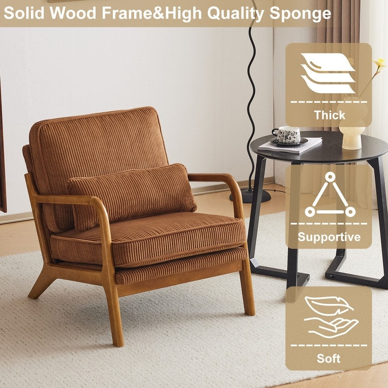 Fauteuil d'appoint capitonné de style moderne du milieu du siècle