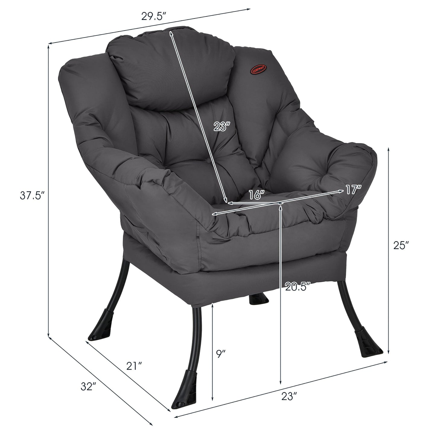 Fauteuil d'appoint moderne, fauteuil de salon, canapé individuel.