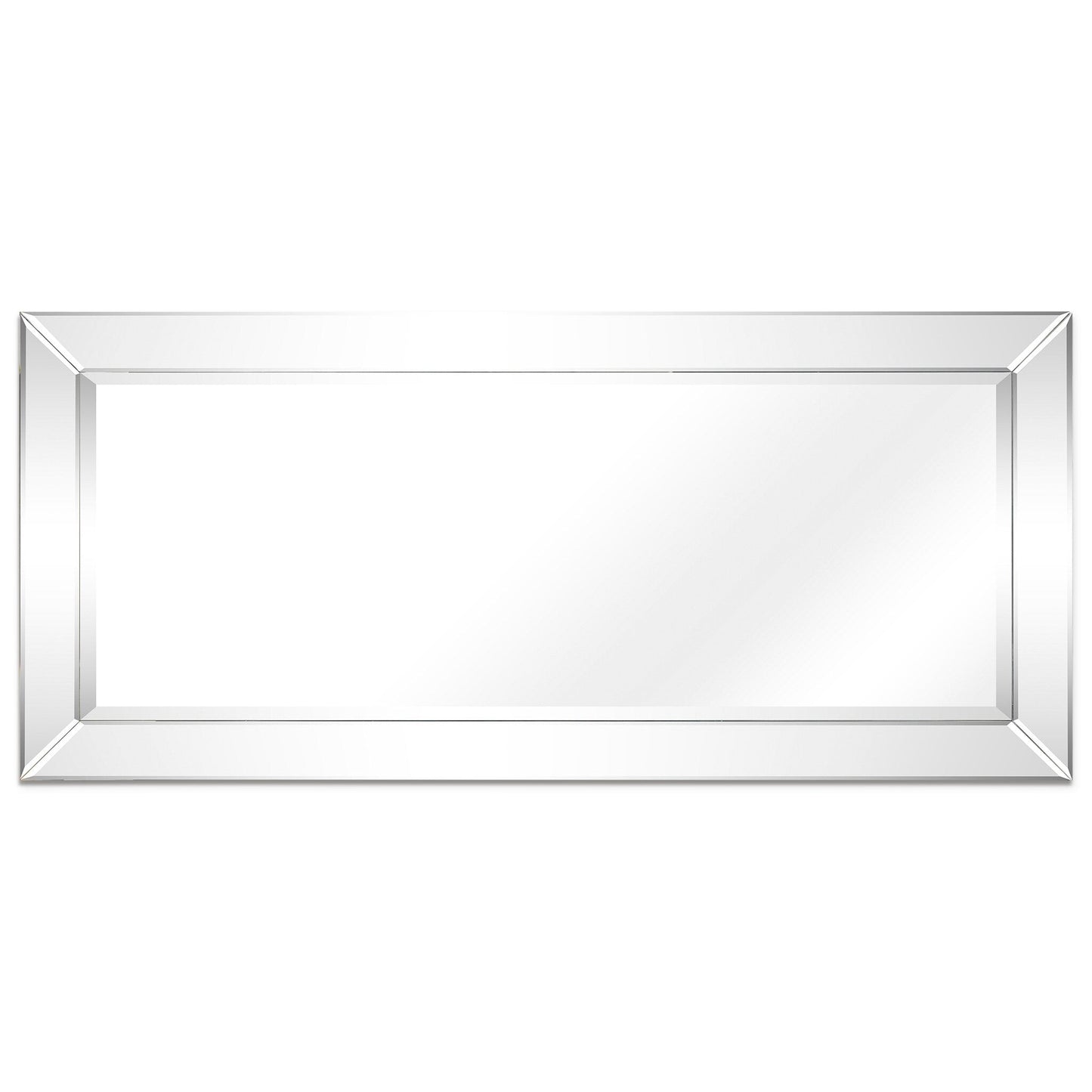 Miroir rectangulaire biseauté transparent haute définition à monter au mur pour salle de bain, meuble-lavabo, chambre à coucher, 3 tailles