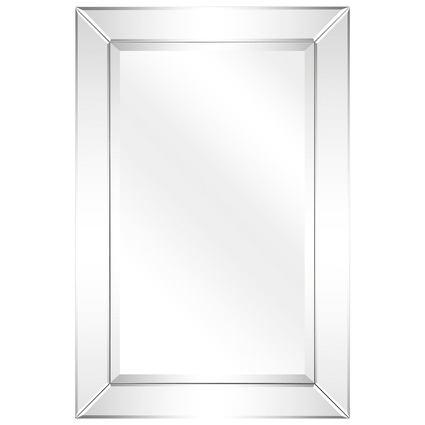 Miroir rectangulaire biseauté transparent haute définition à monter au mur pour salle de bain, meuble-lavabo, chambre à coucher, 3 tailles