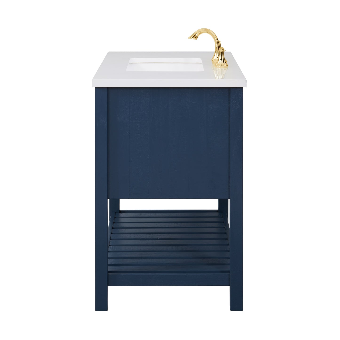 Meuble-lavabo de salle de bain simple Monterey 37, style farmhouse, avec plan de travail.