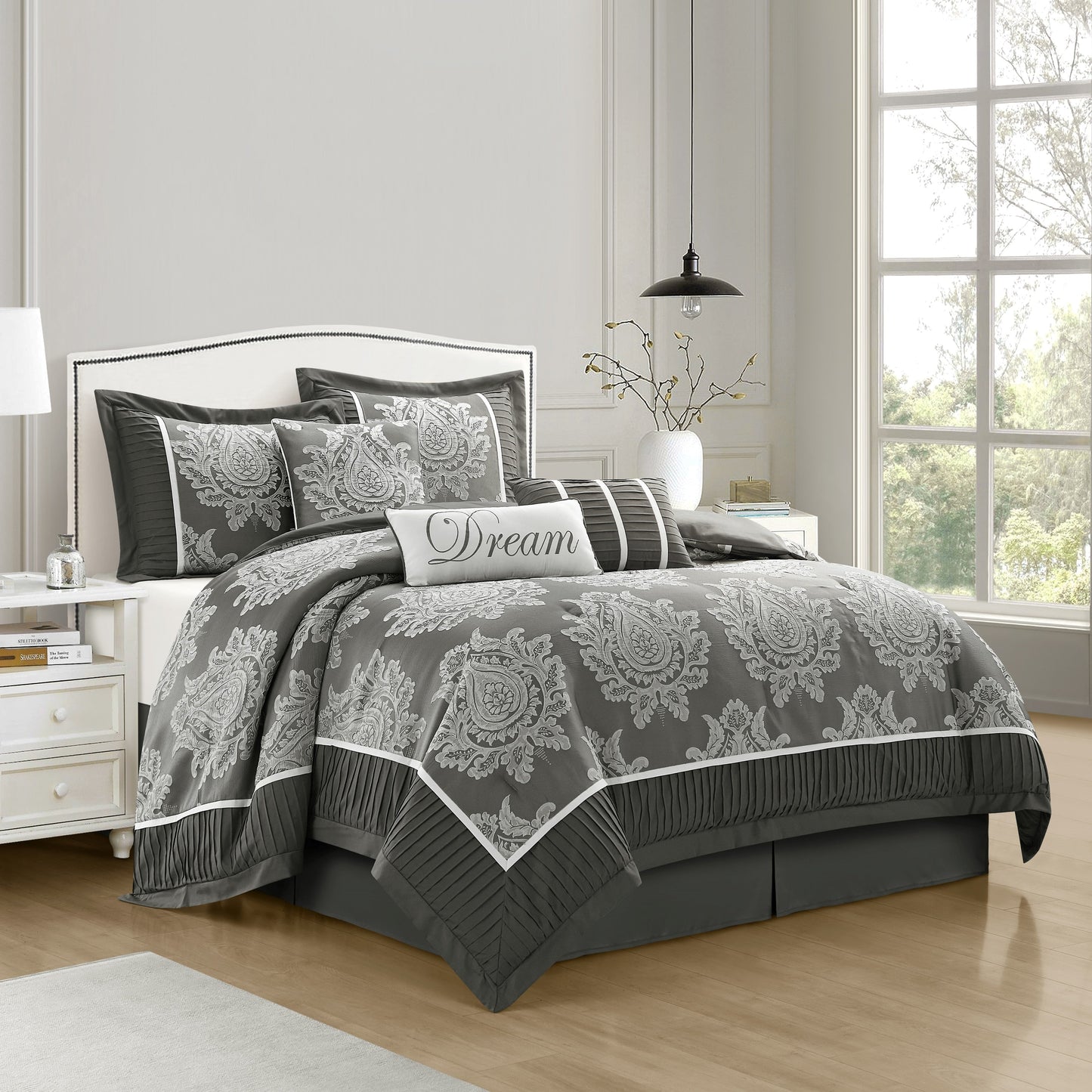 Ensemble de Couette Traditionnel Damassé 7 Pièces Nanshing Tiana
