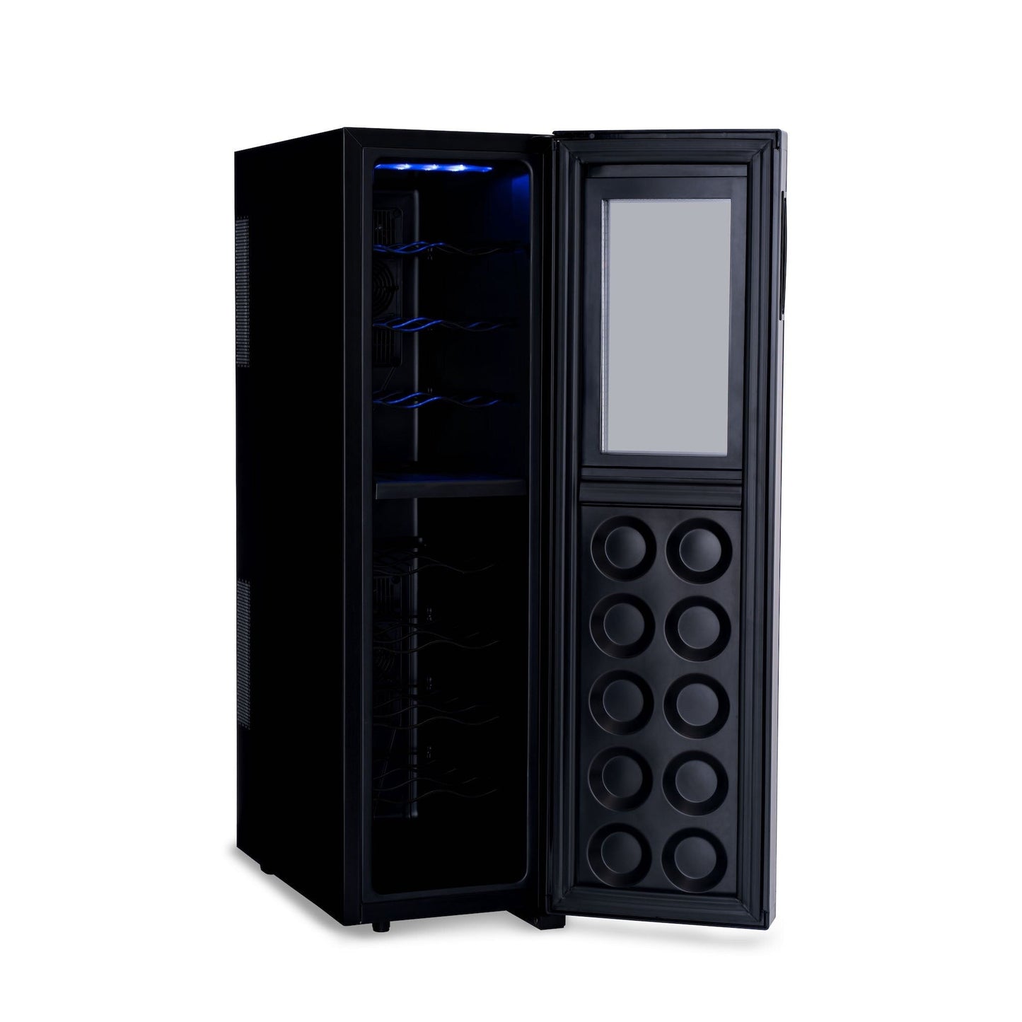 Cave à vin réfrigérante Newair Shadow-T Series, 18 bouteilles, double zone de température, autoportante, thermoélectrique, contrôle numérique